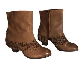 Naughty Monkey fringe leather bootie